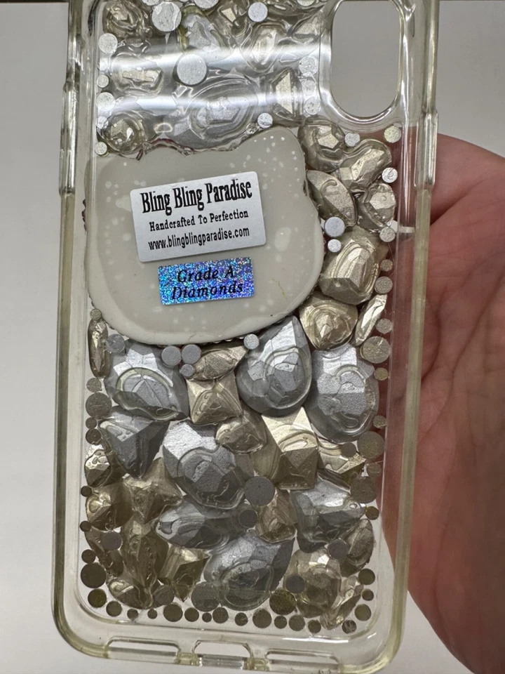 Hello Kitty 定制施华洛世奇水晶保护壳 适用于 iPhone XS Max,Plus 4 免费 XS Max  — 第 4/4 张图片