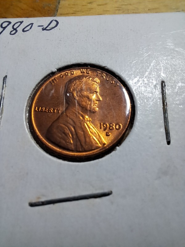 1980 D Lincoln Memorial Penny BU