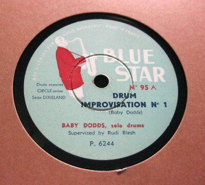 BABY DODDS Drum Improvisation No.1 / DODDS TRIO Wolverine Blues BLUE STAR (426)