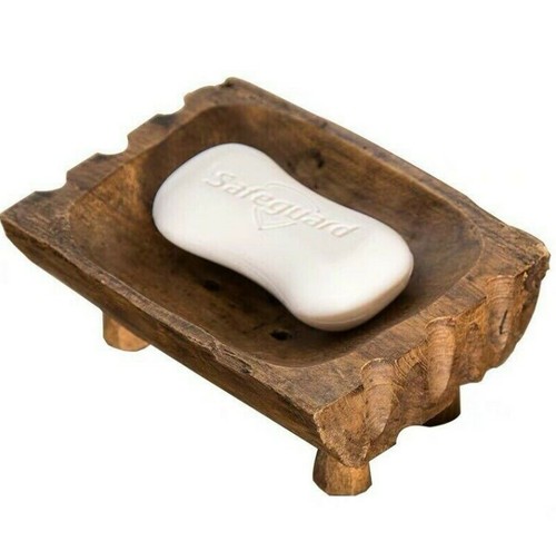 Wood Soap Dish Holder Bath Shower Plate Bathroom - Picture 3 of 12