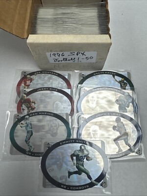 1996 Upper Deck SPx Football Complete (50) Card Set: Favre, Montana, Marino