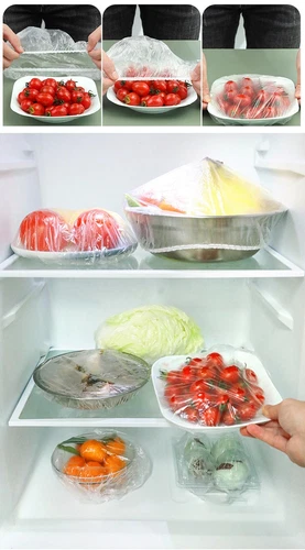 100PCS Disposable Food Cover Plastic Food Bag Elastic Wrap Food Bowl Dish Cover - Picture 5 of 21