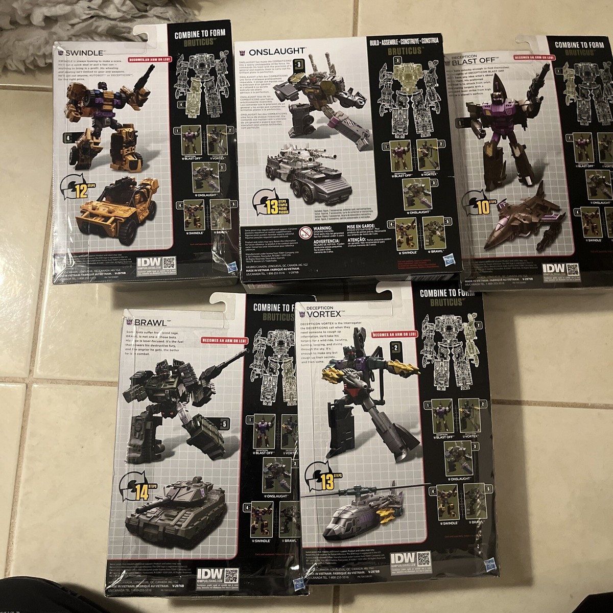 Transformers Combiner Wars BRUTICUS SET OF 5 BRAND NEWW