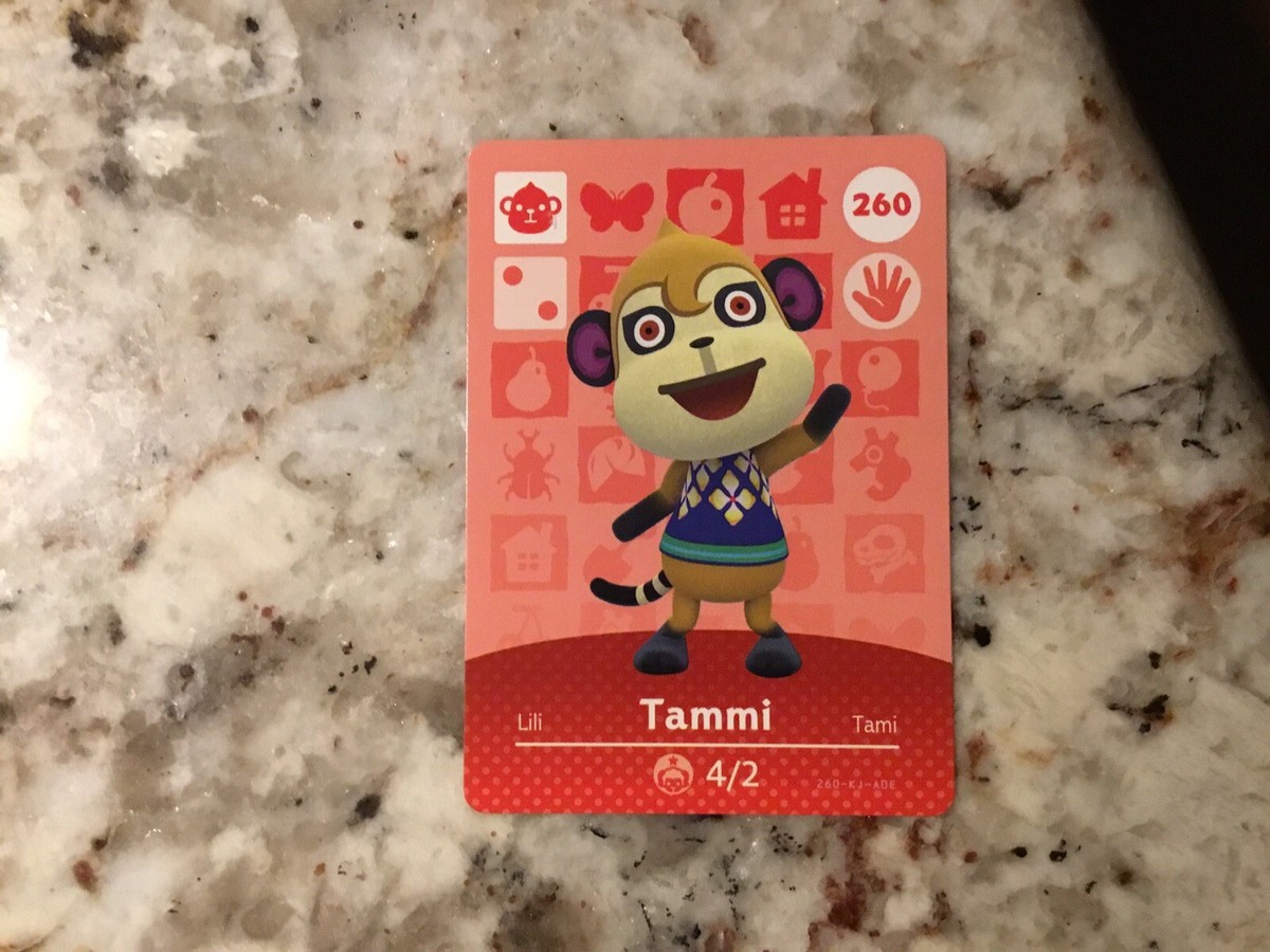 TAMMI 260 Animal Crossing Amiibo Authentic Nintendo Mint Card From