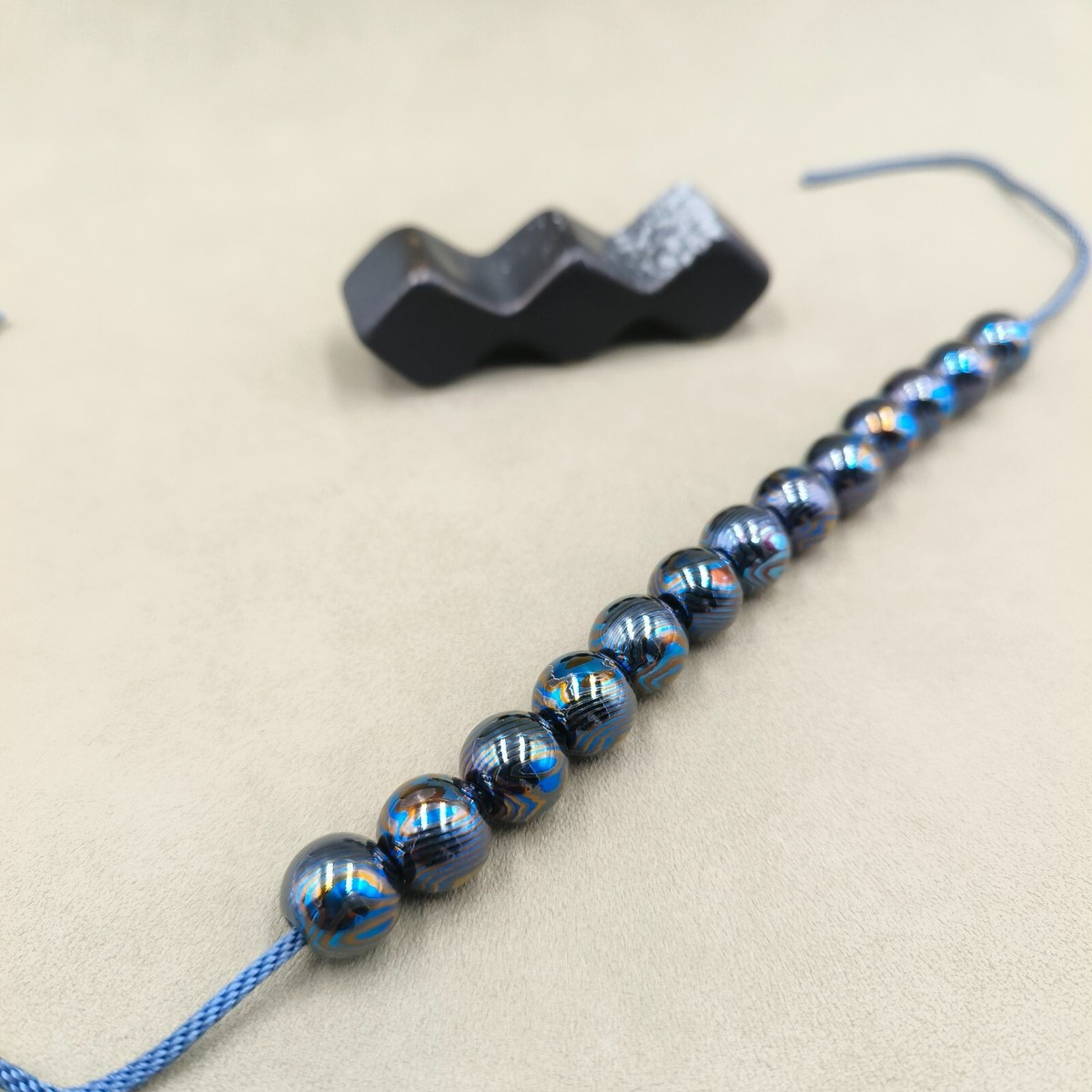 Zirconium Damascus Timascus Paracord Beads Knife Beads Bracelet