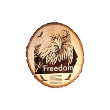 Decorative Patriotic Eagle Wood Slice Wall Hanging
