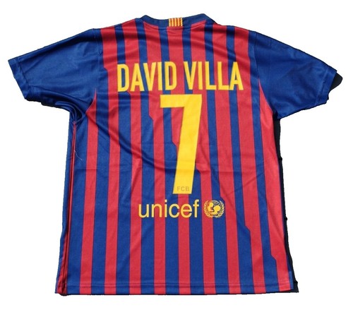 DAVID VILLA FC BARCELONA Men's Futbol Soccer Jersey Size Small