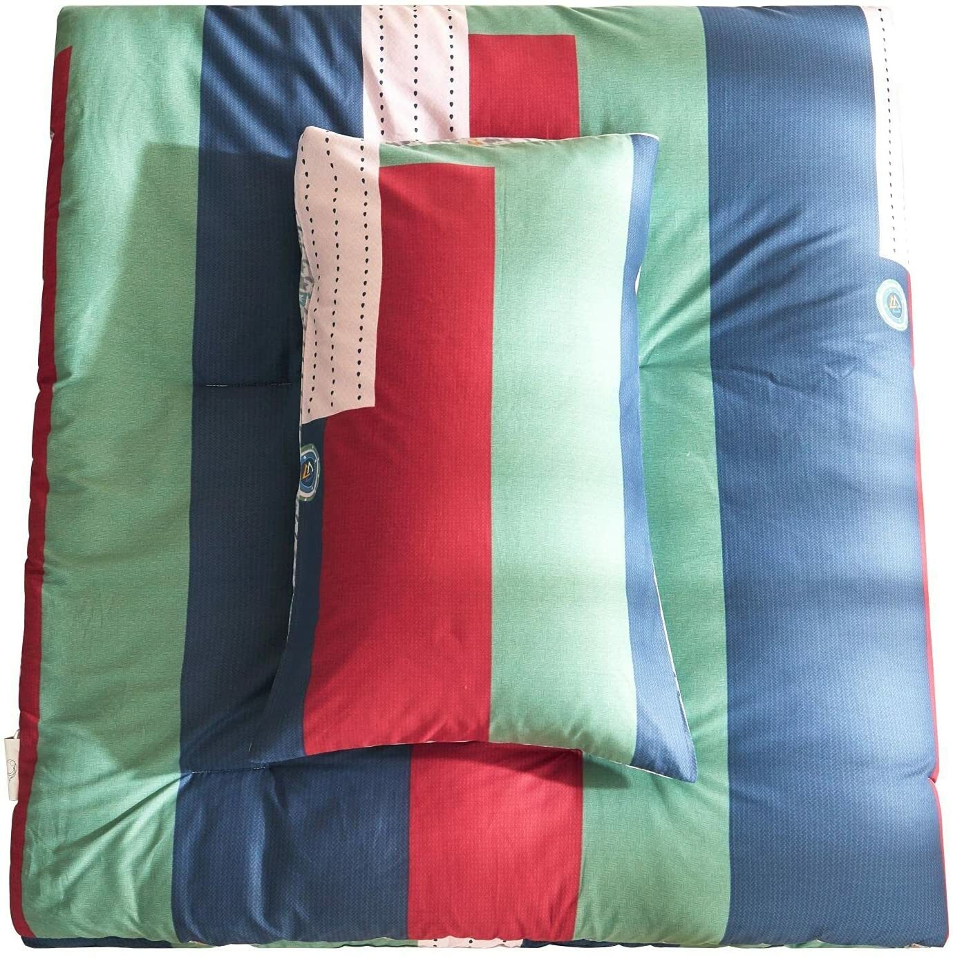 FANOYOL 3 Pieces Comforter Set, Modern Geometric Patchwork 100% Cotton