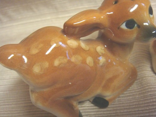 Vintage & Sweet SPOTTED FAWNS / DEER Salt & Pepper Shakers - BAMBI - Picture 7 of 10