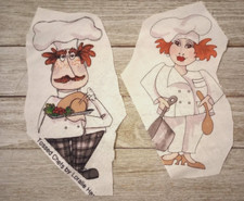 loralie chefs fun fabric 6 inch tall #1017
