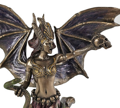 9 3/4" Lilith Queen of Demons Empress of Hell Statue Bronze Finish