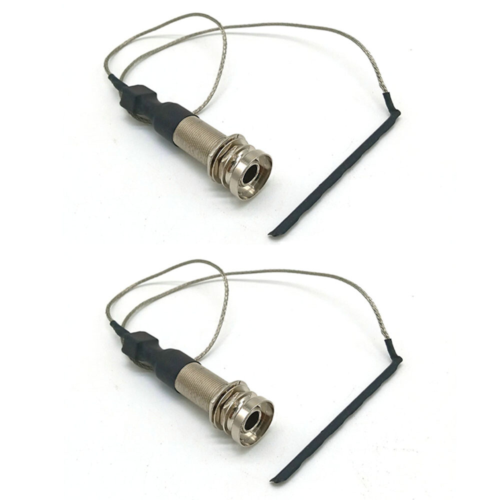 2x Stereo End Pin Jack Nickel 1/4