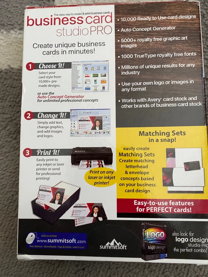 Summitsoft Business Card Studio Pro Disc & Download - Image 3 of 4