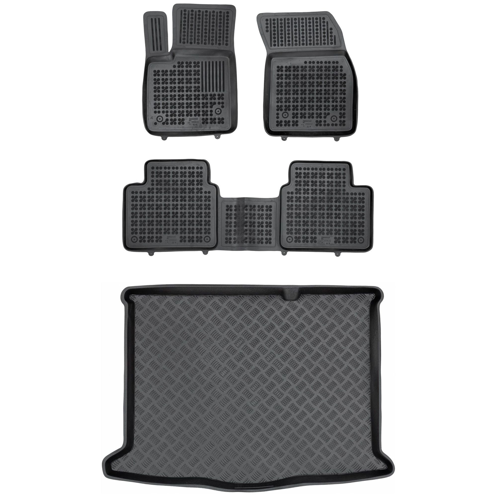 Tapis de coffre PE et tapis de sol noirs pour Ford Focus IV