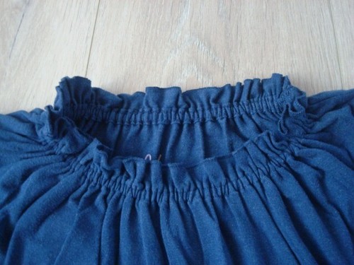 Mini Boden Girls Size 7-8Y 128cm Ruffle T-Shirt Top Short Sleeve Navy Blue - Picture 6 of 9