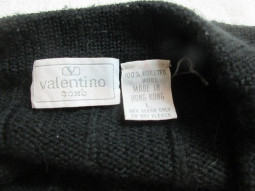 Valentino HOMBRE Suéter/Chaqueta 100% Lana Estambrada 4 Botones Talla Grande Vintage - Imagen 8 de 13