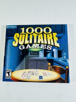 1000 Solitaire Games PC CD-ROM by Cosmi Factory Sealed  ML446