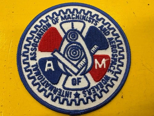 International Association Of MACHINISTS & AEROSPACE Workers Union Patch 4" vtg - product listing photo