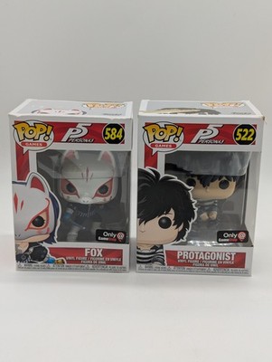 Funko Pop! Persona 5 P5 Fox #584 Protagonist #522 GameStop