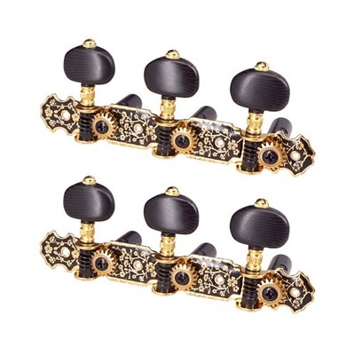 Gold Plated Classical Guitar Tuning Keys Pegs String Tuners 3R 3L Machine Heads