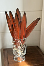 14 Naturally Molten Red and Blue Macaw Wing Feather Pairs  Left and Right 12