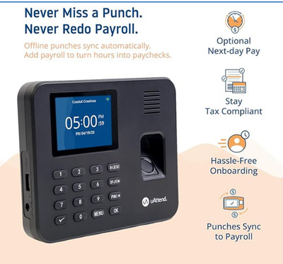 uAttend RE2000 Biometric Timeclock - NEW In Box -Free Ship!
