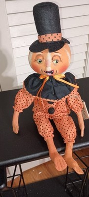 JOE SPENCER -GATHERED TRADITIONS-18''-JINXIE JACK PUMPKIN HEAD ART DOLL-NEW-2026
