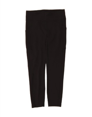Lululemon Damen kurze Leggings UK 12 Medium schwarz AR02