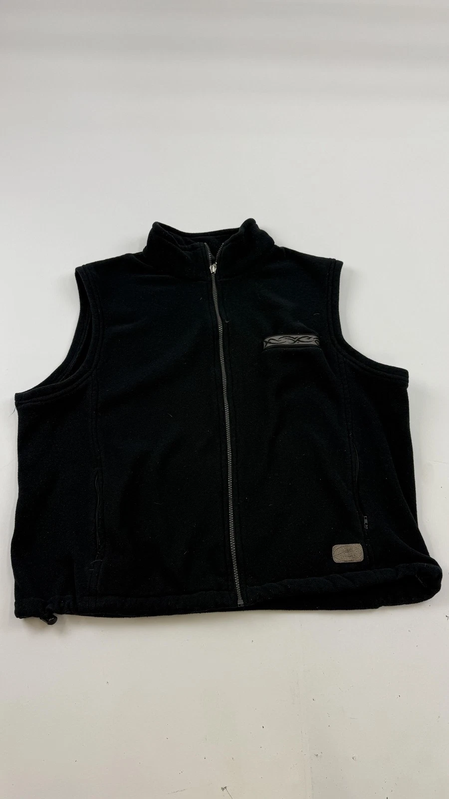 Horny Toad Vest Mens Medium Large Black Fleece Zip Made USA Outdoor Activewear
