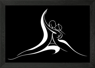 Dance Line Art Minimal Gerahmtes Wandbild Poster Leinwanddruck Bild