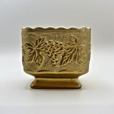 Anchor Hocking gold milk glass planter