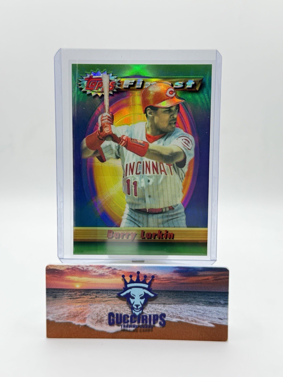 1994 TOPPS FINEST BARRY LARKIN REFRACTOR SP CARD #240 Super Clean Card