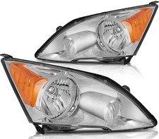 Headlights Assembly Fits For 2007-2011 Honda Crv Cr-v Chrome Housing Leftright