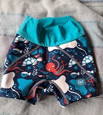 Splash About Happy Nappy Reusable Neoprene Swim Trunks 3-4Y sea print