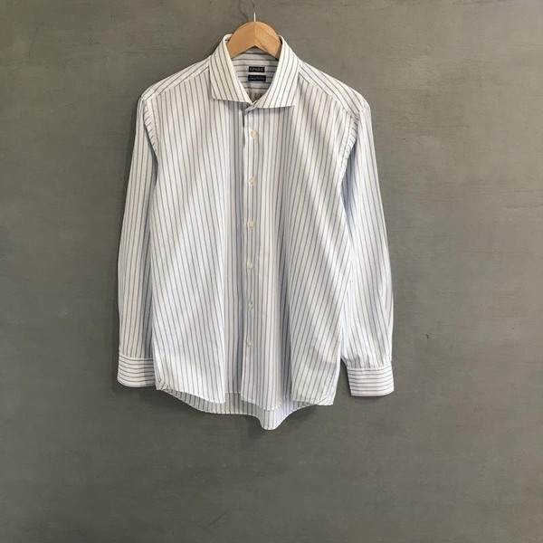 Men Spada Shirt White Cotton 40 /L / 48