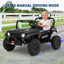 2-Seater 24V Ride on Car with Remote, 4WD Kids UTV Off-Road Truck Age 4-8