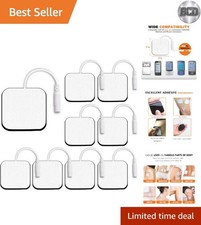 SM Electrodes 8 PCS Tens Unit Replacement Pads 2X2'', Latex Free Electrode Pa...