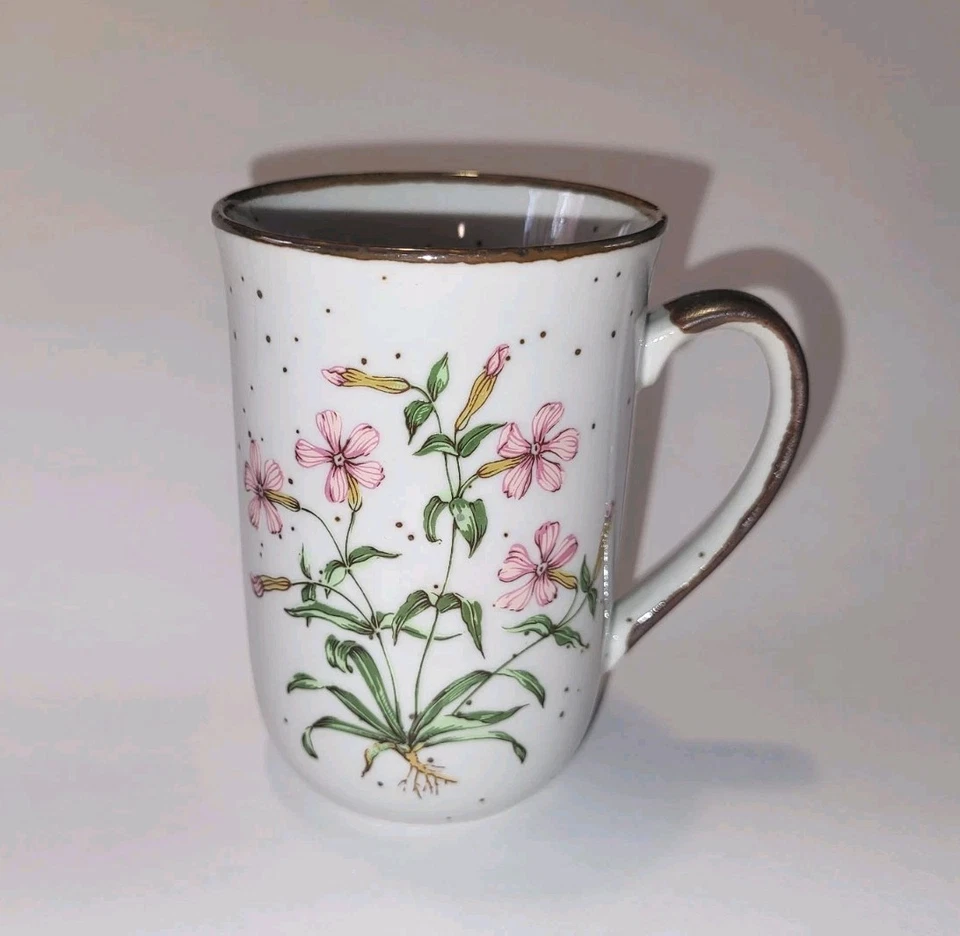 Vintage Takahashi Wildflower Japan Stoneware Speckled Coffee Mug Tea Cup Set Lot - Image 2 of 4