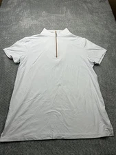 The Tailored Sportsman IceFil 1/4 Zip Short Sleeve Sun Shirt White Womens XL