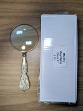 Large Decorative Handheld Magnifying Glass 4&rdquo; Lens OrnateMetal Handle 9.5&rdquo;