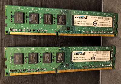 Crucial DDR3 Ram 2x 4GB, used, very good