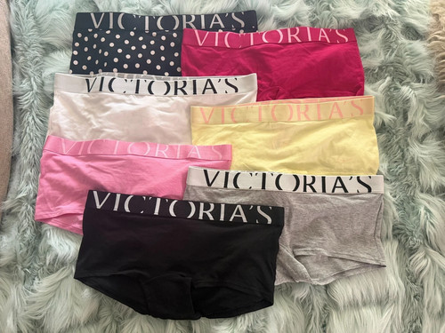 Victoria's Secret Cotton Exploded Logo Cotton Boyshort Panty NEW w TAGS