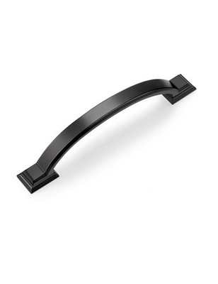5 PCS 4 Inch Matte Black Arch Zinc Alloy Cabinet Drawer Hardware Pull