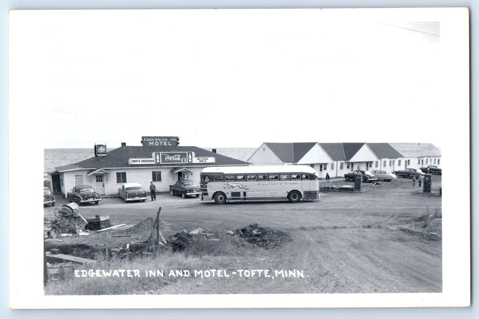 Edgewater Inn And Motel Tofte Minnesota MN Coca Cola Cars RPPC Photo ...