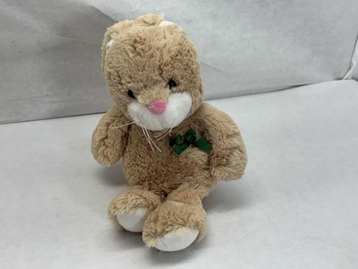 Ganz Pocket Carrot Bunny Plush Stuffed Animal Tan White Bow Soft Toy NWT 15 Inch