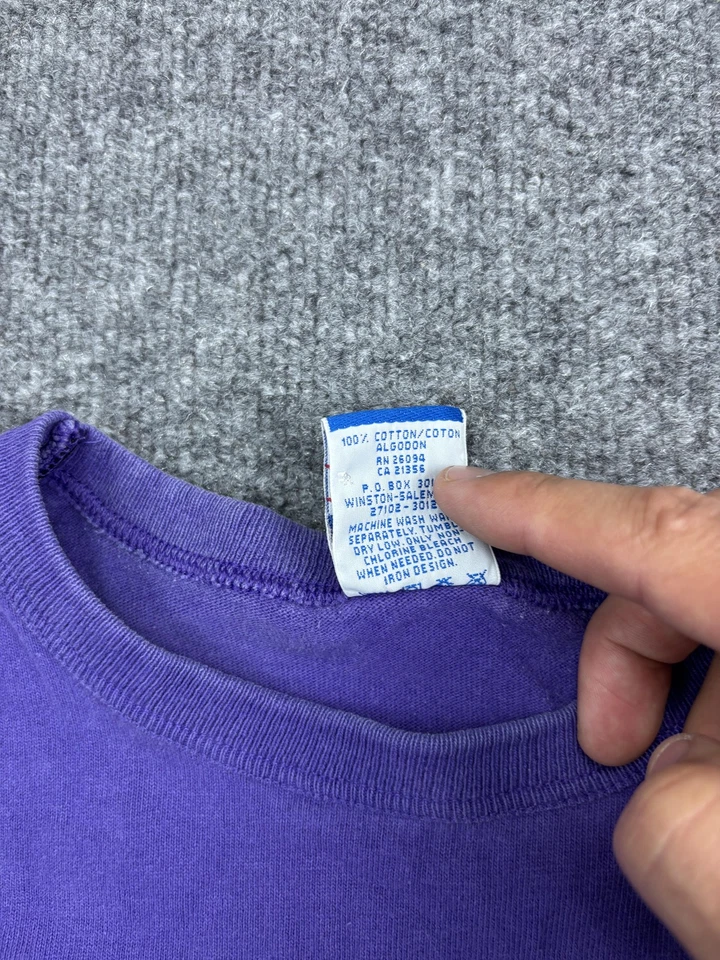 Camisa De Colección Los Angeles Lakers Para Hombres Grande Púrpura NBA Campeón de Baloncesto Algodón Foto 4 de 4