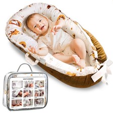 Baby Lounger for Newborn 0 24 Months Soft Portable Baby Nest by , Neutral C...