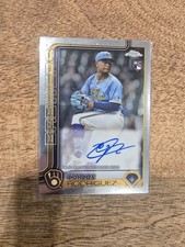 2025 Topps Chrome #RA-CR Carlos Rodriguez RC Rookie Card Auto Milwaukee Brewers. rookie card picture