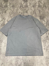 Uniqlo U Men's Gray Solid Cotton Knit Crew Neck Short Sleeve T-Shirt L