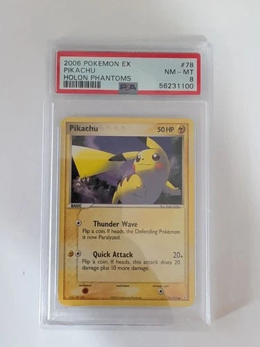 2006 Pokemon EX Holon Phantoms Pikachu #78 PSA 8 NM-MT